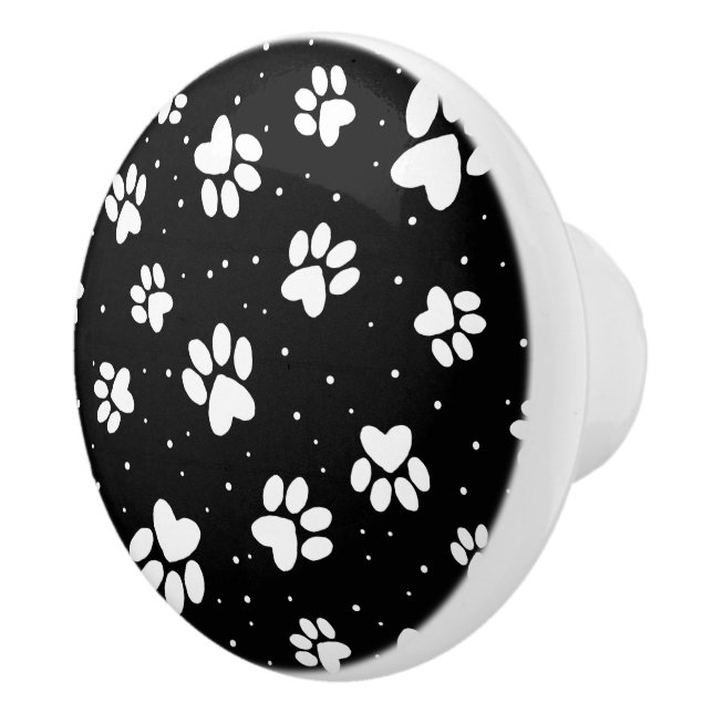 Bouton De Porte En Céramique Chien Paw (Droite)