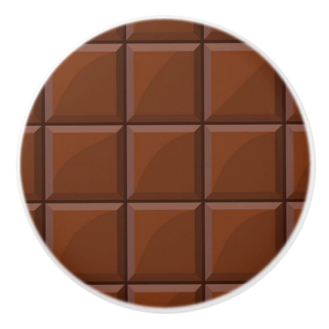 Bouton De Porte En Céramique Chocolat du lait (Devant)