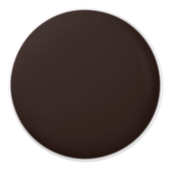 Bouton De Porte En Céramique Chocolat foncé Brown (Devant)