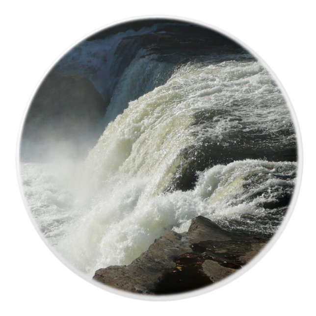 Bouton De Porte En Céramique Chutes d'Ohiopyle en Pennsylvanie (Devant)
