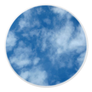 Bouton De Porte En Céramique Ciel bleu avec nuages Photographie de la nature