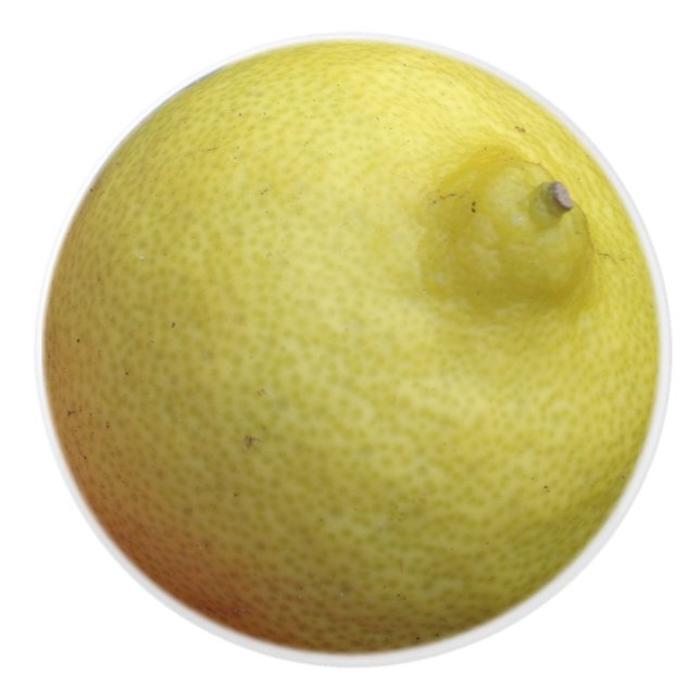 Bouton De Porte En Céramique Citron (Devant)