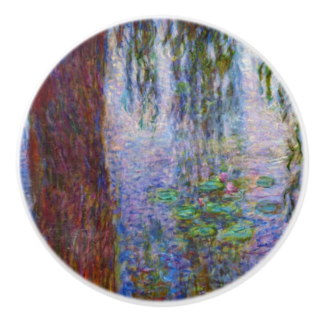Bouton De Porte En Céramique Claude Monet - Lys d'eau (Devant)