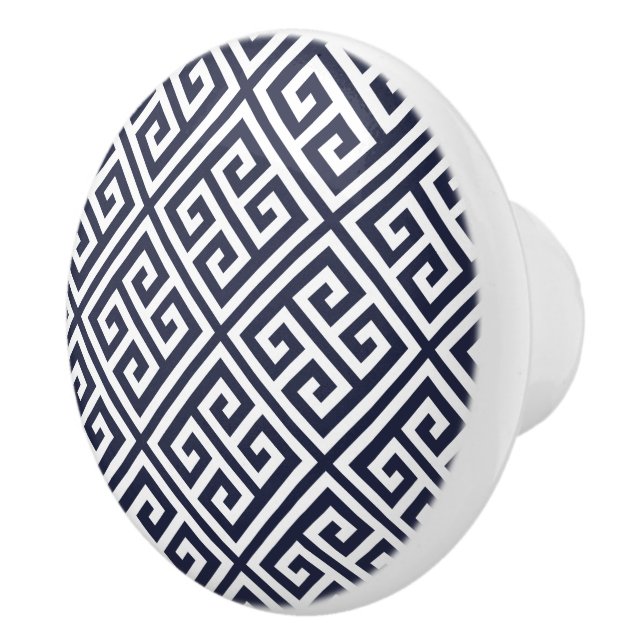 Bouton De Porte En Céramique Clé bleue (Droite)