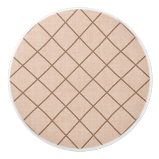 Bouton De Porte En Céramique Clôturé en beige et Brown en céramique bouton Tire