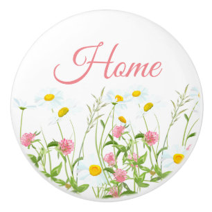 Bouton De Porte En Céramique Clovers & Daisy