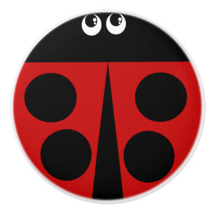 Bouton De Porte En Céramique Coccinelle