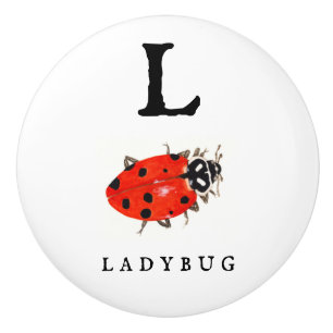 Bouton De Porte En Céramique Coccinelle