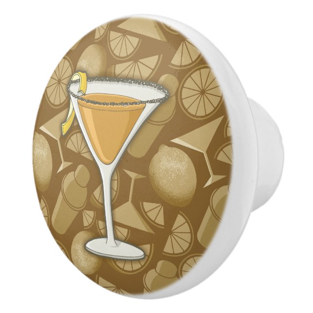 Bouton De Porte En Céramique Cocktail Sidecar (Droite)