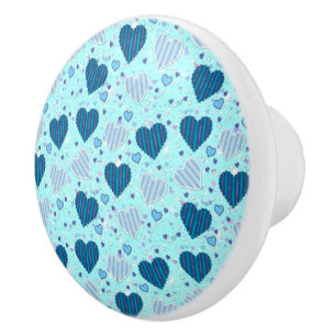 Bouton De Porte En Céramique Coeurs Ceramic Knob