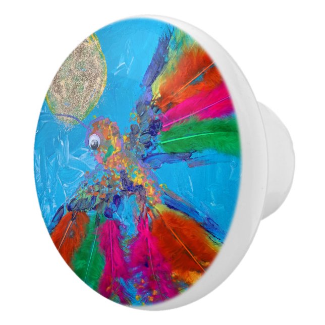 Bouton De Porte En Céramique Colibri (Droite)