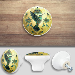 Bouton De Porte En Céramique Colibri Élégant Meuble Tiroir Ameublement