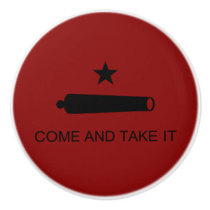 Bouton De Porte En Céramique Come & Take It ! Flag de Texas State