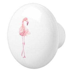 Bouton De Porte En Céramique Conception de la série de Flamants roses d'appel d