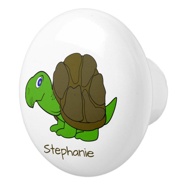 Bouton De Porte En Céramique Conception Tortue Personnalisée (Droite)
