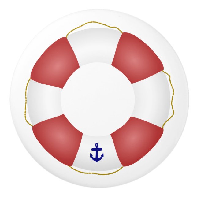 Bouton De Porte En Céramique Conservateur de vie nautique (Devant)
