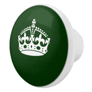 Bouton De Porte En Céramique Conserver le calme de la couronne sur le vert de l