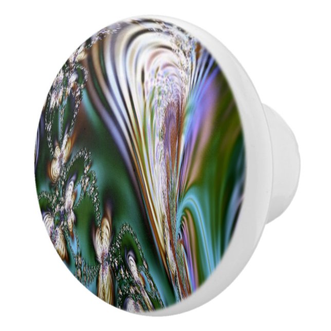Bouton De Porte En Céramique Coque d'Abalone (Droite)
