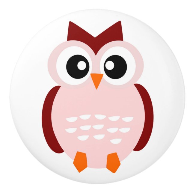 BOUTON DE PORTE EN CÉRAMIQUE COUPER OWL (Devant)