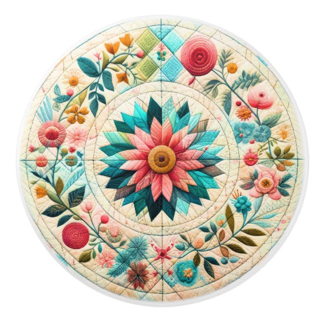 Bouton De Porte En Céramique Couture (Devant)