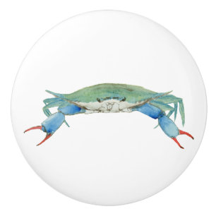 Bouton De Porte En Céramique Crabe