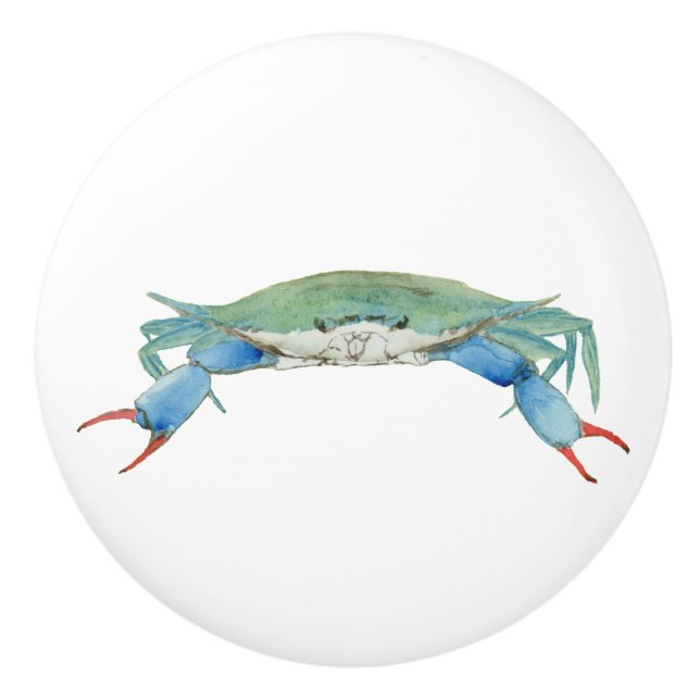 Bouton De Porte En Céramique Crabe (Devant)