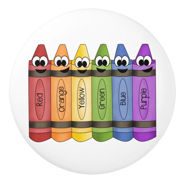 Bouton De Porte En Céramique Crayons (Devant)