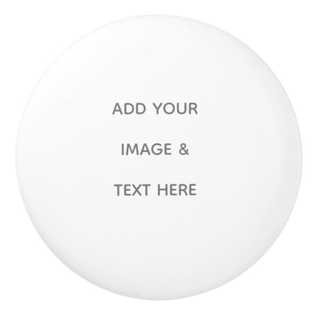 Bouton De Porte En Céramique Create Your Own white  (Devant)
