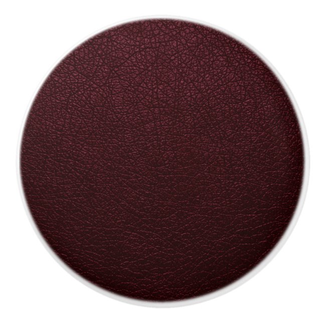 Bouton De Porte En Céramique Cuir du marron (Devant)