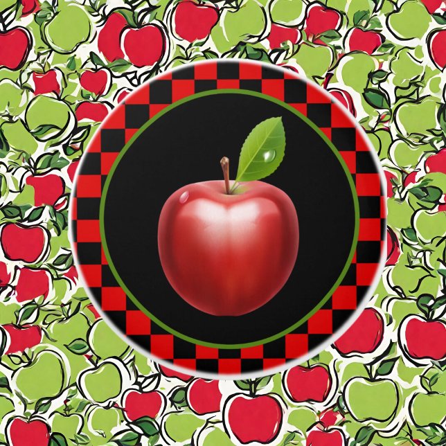 Bouton De Porte En Céramique Cuisine à pomme de campagne mignonne (Créateur téléchargé)