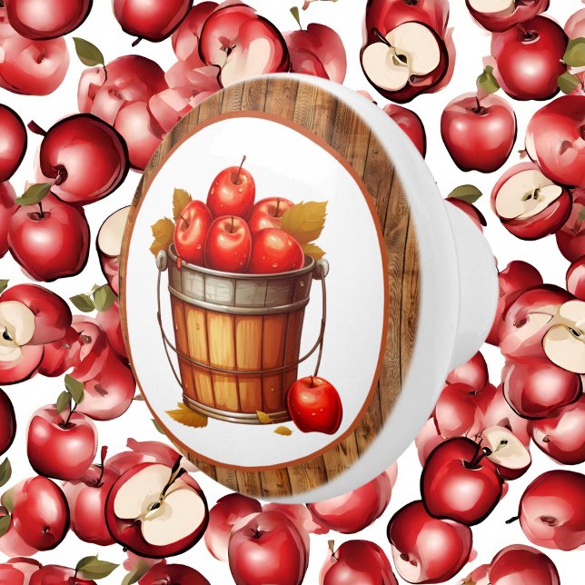 Bouton De Porte En Céramique cuisine pour amoureux de pomme mignonne (Créateur téléchargé)