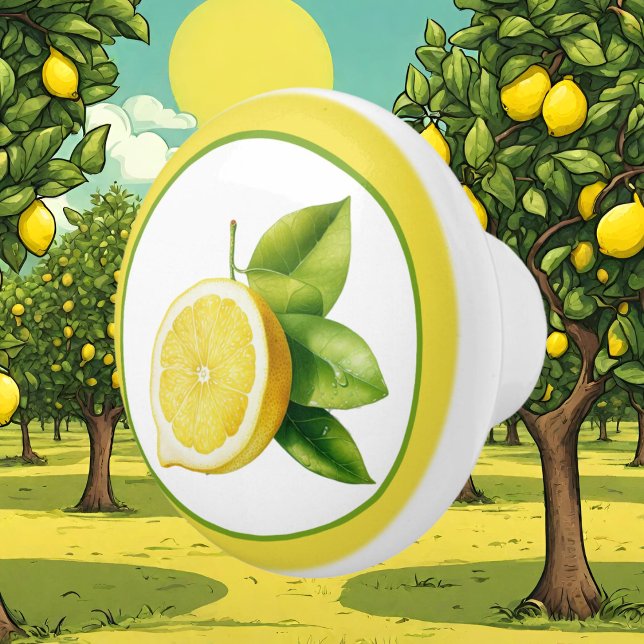 Bouton De Porte En Céramique cuisine pour les amateurs de citron (Créateur téléchargé)