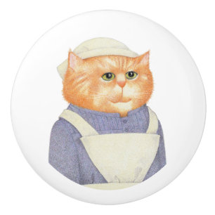 Bouton De Porte En Céramique CUISINER CAT Ceramic Knob