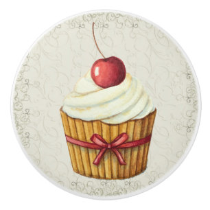 Bouton De Porte En Céramique Cupcake Drawer Knower