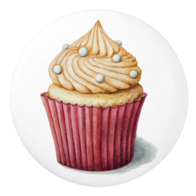 Bouton De Porte En Céramique Cupcake Drawer Knower (Devant)