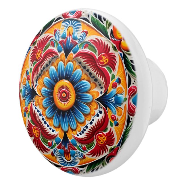 Bouton De Porte En Céramique Cute artisanat mexicain (Droite)