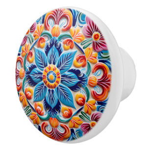 Bouton De Porte En Céramique Cute artisanat mexicain