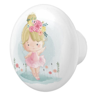 Bouton De Porte En Céramique Cute Ballerina Ceramic Knob