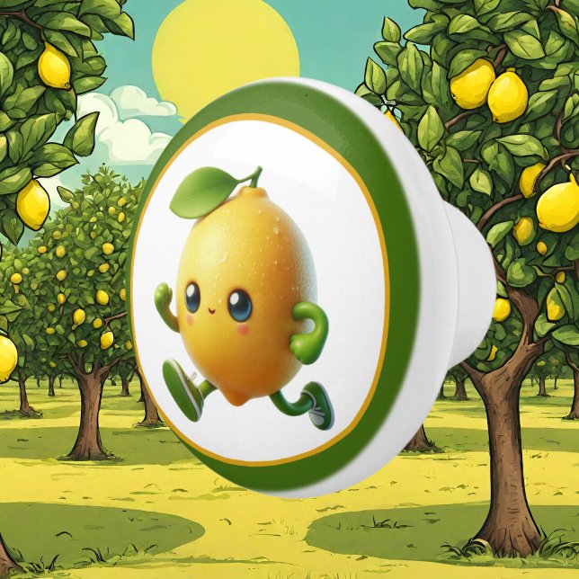 Bouton De Porte En Céramique Cute cuisine aux amateurs de citron (Créateur téléchargé)
