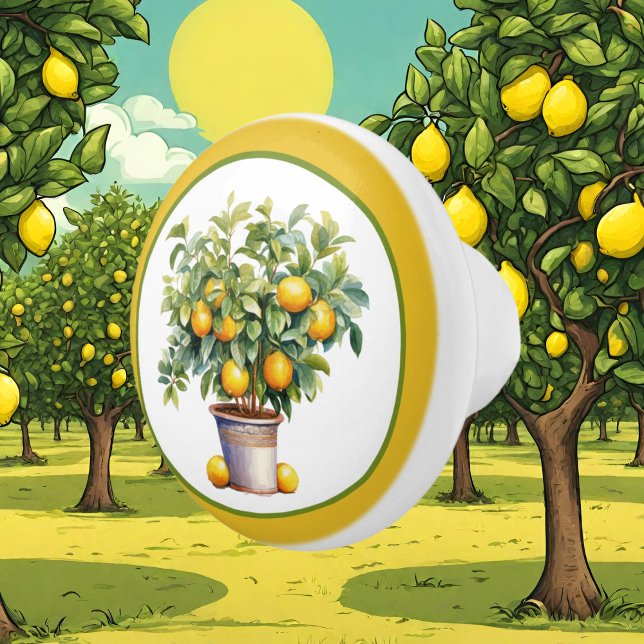 Bouton De Porte En Céramique Cute cuisine aux amateurs de citron (Créateur téléchargé)