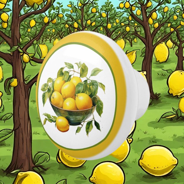 Bouton De Porte En Céramique Cute cuisine aux amateurs de citron (Créateur téléchargé)