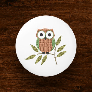 Bouton De Porte En Céramique Cute Hoot Owl Ceramic Knob