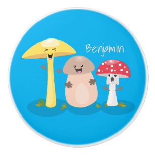 Bouton De Porte En Céramique Cute kawaii champignon champignon toadstool