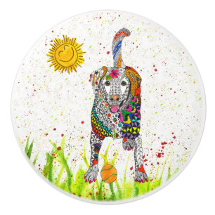 Bouton De Porte En Céramique Cute Labrador Retriever Door Knoth - Céramique