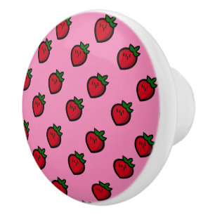 Bouton De Porte En Céramique Cute Red Cartoon