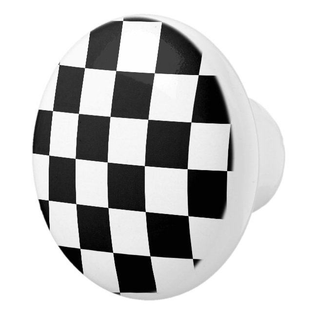 Bouton De Porte En Céramique Damier (Droite)