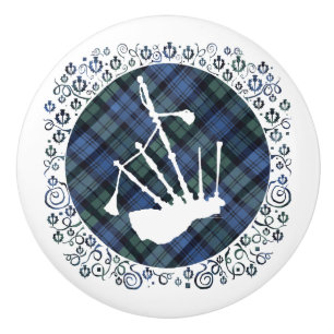 Bouton De Porte En Céramique Danse écossaise des Highlands