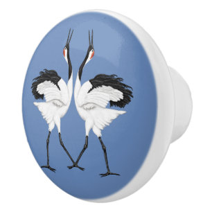 Bouton De Porte En Céramique Danse Grues Ceramic Knows