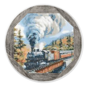 Bouton de porte en céramique de locomotive à