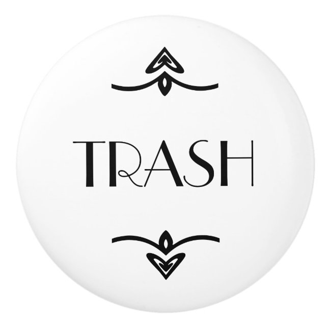 Bouton De Porte En Céramique Déchets (Devant)